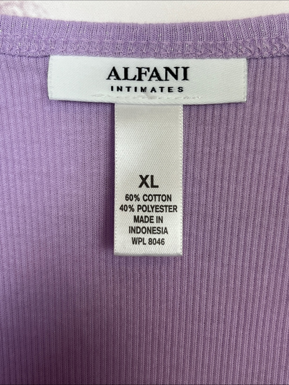 Alfani Intimates Long Sleeve and Pants Pajama Set in Lilac - Picture 3 of 12